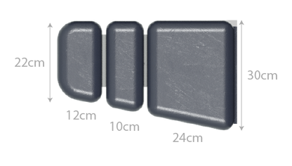 Seers - CLINNOVA Versa 1 Electric couch, 3 section, gas assisted back and foot rest, premium base, hand switch, with wheel options (265Kg SWL)