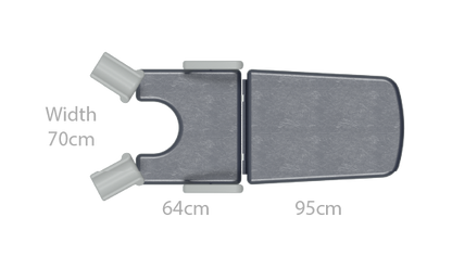 Seers - CLINNOVA Gynae 1 Hydraulic couch, gas assisted back and foot rest, with base and wheel options (265Kg SWL)