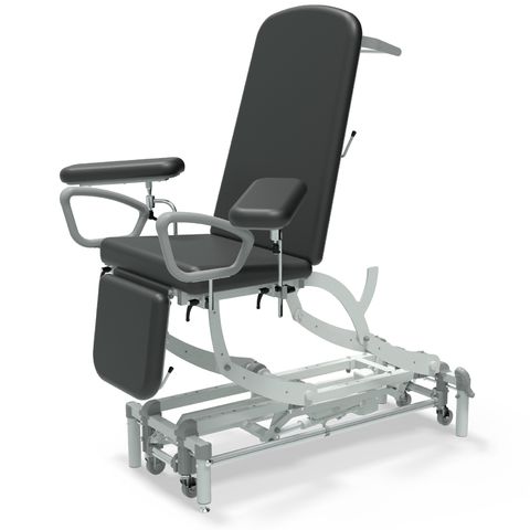 Seers - CLINNOVA Phlebotomy 1 Electric couch, gas assisted back and foot rest, classic base with wheel and foot switch options (265Kg SWL)