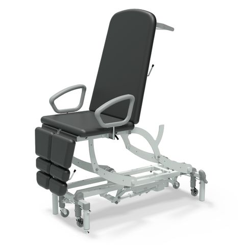 Seers - CLINNOVA Versa 1 Electric couch, 3 section, gas assisted back and foot rest, classic base, hand switch, with wheel options (265Kg SWL)