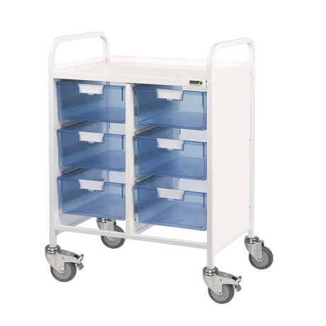 Sunflower - VISTA 60 Trolley - 6 Double Trays - blue trays 