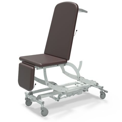 Seers - CLINNOVA Ultra 1 Electric couch, 3 section, gas assisted back and foot rest, classic base with wheel and foot switch options (265Kg SWL)