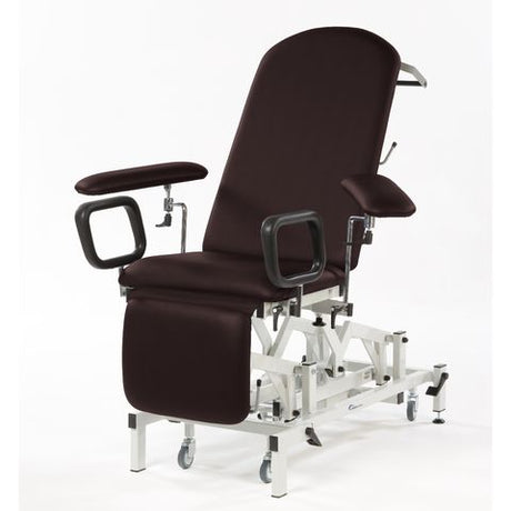 Seers - Medicare Phlebotomy Electric Couch (240Kg SWL) with manual backrest (RWD) - dark brown