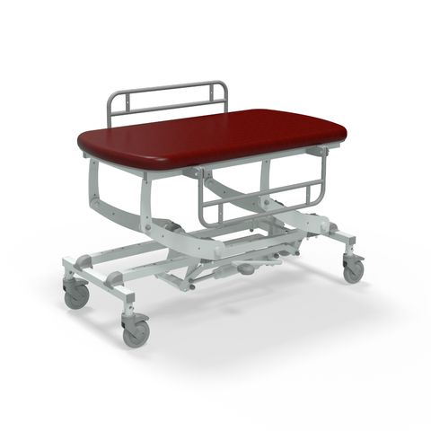 Seers - CLINNOVA Mobile Hygiene Hydraulic Table Small (125cm), incl. side support rails with wheel and base options (265Kg SWL)