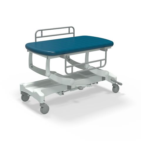 Seers - CLINNOVA Mobile Hygiene Hydraulic Table Small (125cm), incl. side support rails with wheel and base options (265Kg SWL)