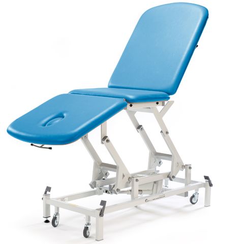 Seers - Therapy 3 Section Electric Couch, (240kg SWL) bright blue