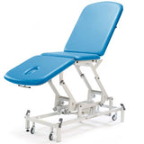 Seers - Therapy 3 Section Electric Couch, (240kg SWL) bright blue