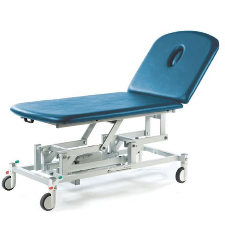 Seers - Therapy Bariatric 2 Section Couches, electric, with wheel and switch options - blue