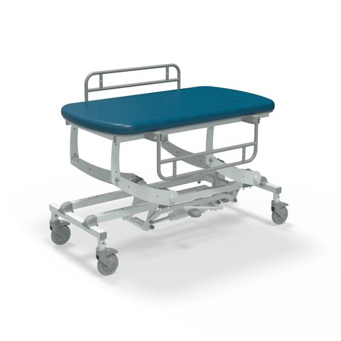 Seers - CLINNOVA Mobile Hygiene Hydraulic Table Small (125cm), incl. side support rails with wheel and base options (265Kg SWL)
