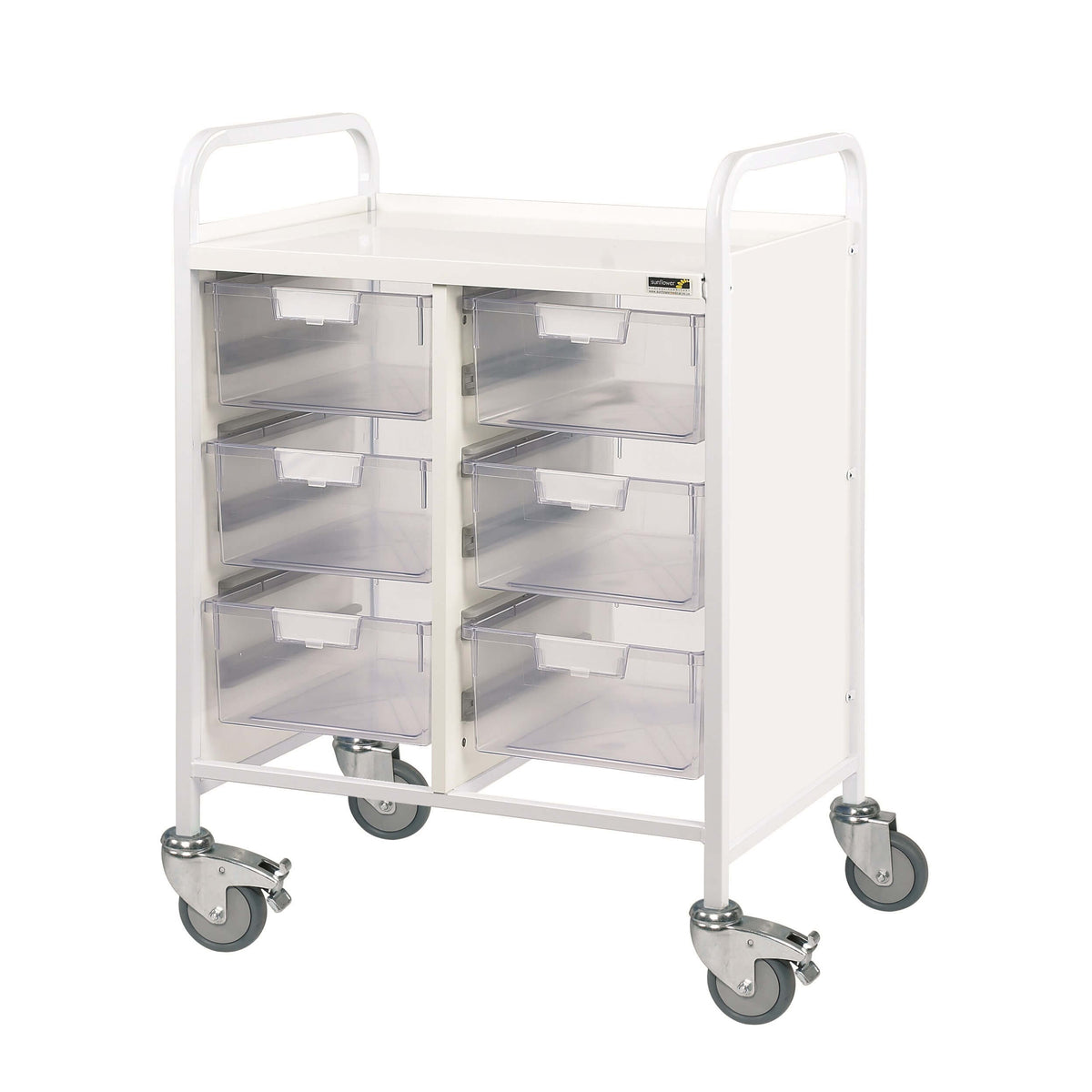 Sunflower - VISTA 60 Trolley - 6 Double Trays - clear trays