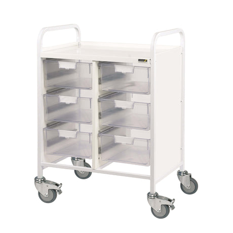 Sunflower - VISTA 60 Trolley - 6 Double Trays - clear trays