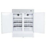 Solid Double Door Large Medical, Pharmacy, Vaccine Refrigerator CMS500 - internal view