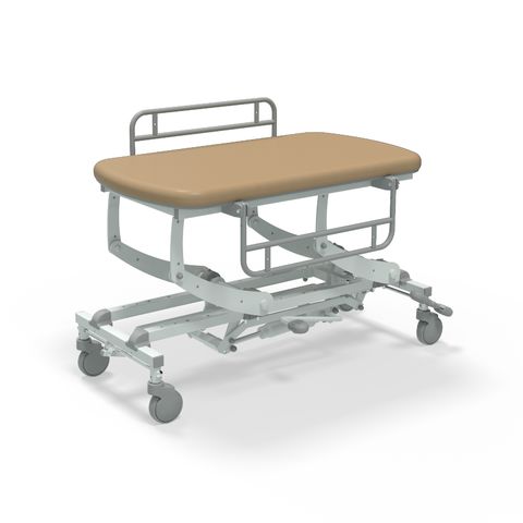 Seers - CLINNOVA Mobile Hygiene Hydraulic Table Small (125cm), incl. side support rails with wheel and base options (265Kg SWL)