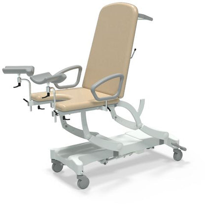 Seers - CLINNOVA Gynae 1 Electric couch, gas assisted back and foot rest, premium base with wheel and foot switch options (265Kg SWL)