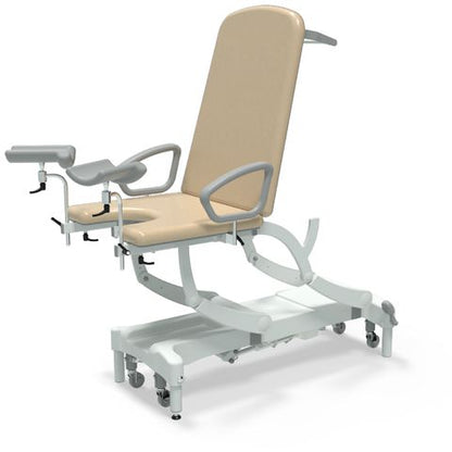 Seers - CLINNOVA Gynae 2 Electric couch, electric back rest and gas assisted foot rest, premium base with wheel and switch options (265Kg SWL)