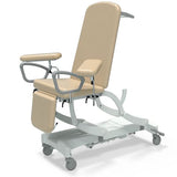Seers - CLINNOVA Phlebotomy 2 Electric couch, electric back rest and gas assisted foot rest, premium base with wheel and switch options (265Kg SWL)