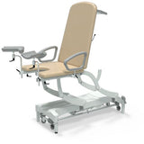 Seers - CLINNOVA Gynae 1 Electric couch, gas assisted back and foot rest, premium base with wheel and foot switch options (265Kg SWL)