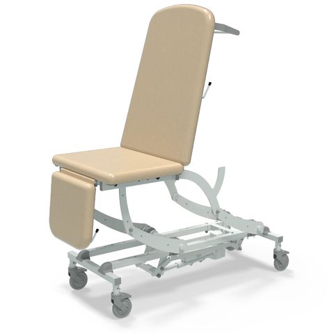 Seers - CLINNOVA Ultra 1 Electric couch, 3 section, gas assisted back and foot rest, classic base with wheel and foot switch options (265Kg SWL)