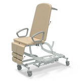 Seers - CLINNOVA Versa 1 Electric couch, 3 section, gas assisted back and foot rest, classic base, hand switch, with wheel options (265Kg SWL)