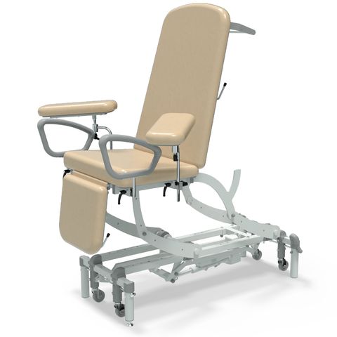 Seers - CLINNOVA Phlebotomy 1 Electric couch, gas assisted back and foot rest, classic base with wheel and foot switch options (265Kg SWL)