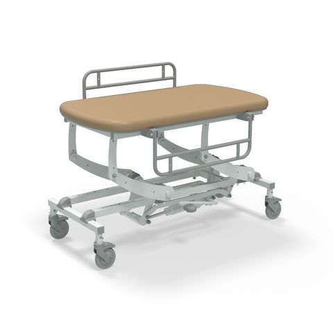 Seers - CLINNOVA Mobile Hygiene Hydraulic Table Small (125cm), incl. side support rails with wheel and base options (265Kg SWL)