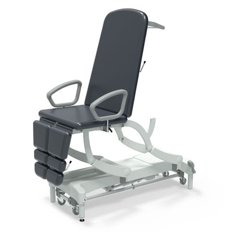 Seers - CLINNOVA Versa 1 Electric couch, 3 section, gas assisted back and foot rest, premium base with wheel and foot switch options (265Kg SWL)