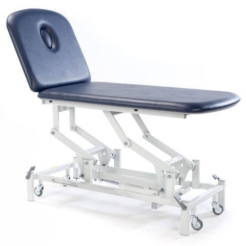 Seers - Therapy 2 Section Electric Couch, with standard head section and various switch options (240kg SWL) - navy