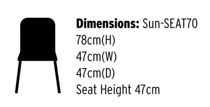 Sunflower - Neptune Visitor Chair with Black Vinyl Upholstered Seat Pad