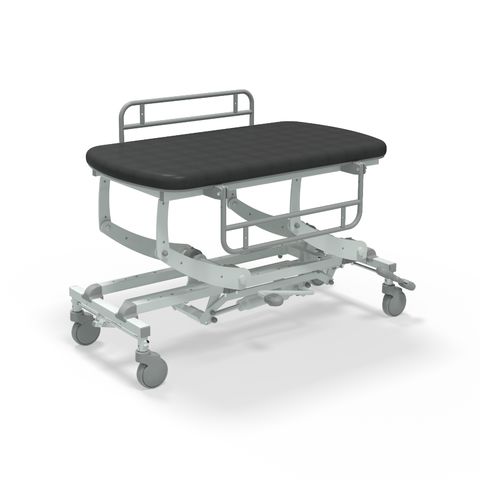 Seers - CLINNOVA Mobile Hygiene Hydraulic Table Small (125cm), incl. side support rails with wheel and base options (265Kg SWL)