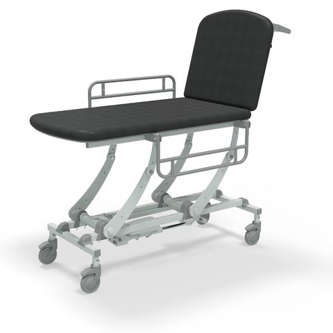 Seers - CLINNOVA Mobile 2 Section electric couch with classic base and gas assisted backrest and switch and wheel options (265Kg SWL)