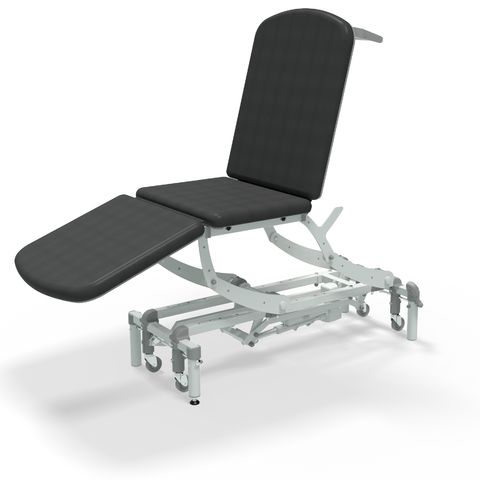Seers - CLINNOVA Clinical 3 Section electric couch with electric back and footrest and classic base - dark grey 