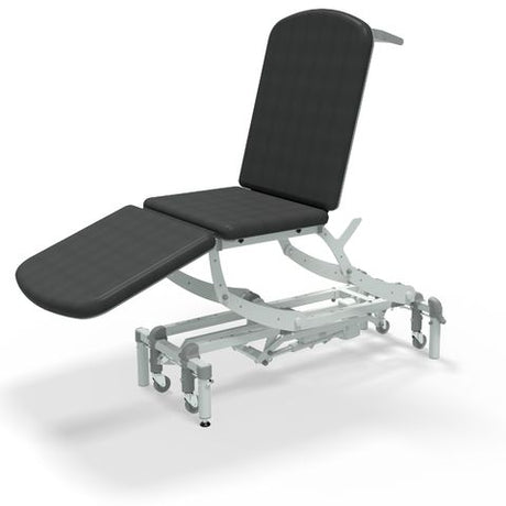 Seers - CLINNOVA Clinical 3 Section electric couch with electric back and footrest and classic base - dark grey 