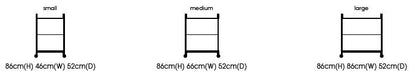 Sunflower - Dressing Trolley, 2 Glass Effect Safety Trays 46cm wide
