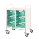 Sunflower - VISTA 60 Trolley - 6 Double Trays - green trays