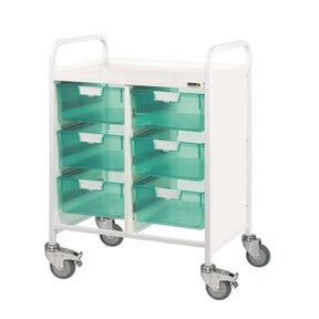 Sunflower - VISTA 60 Trolley - 6 Double Trays - green trays