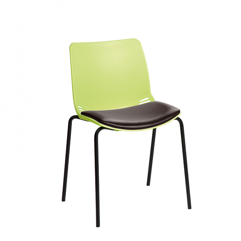 Sunflower - Neptune Visitor Chair with Black Vinyl Upholstered Seat Pad