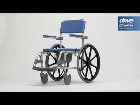 Shower Chair- Aston alu shower/commode chair white Bariatric