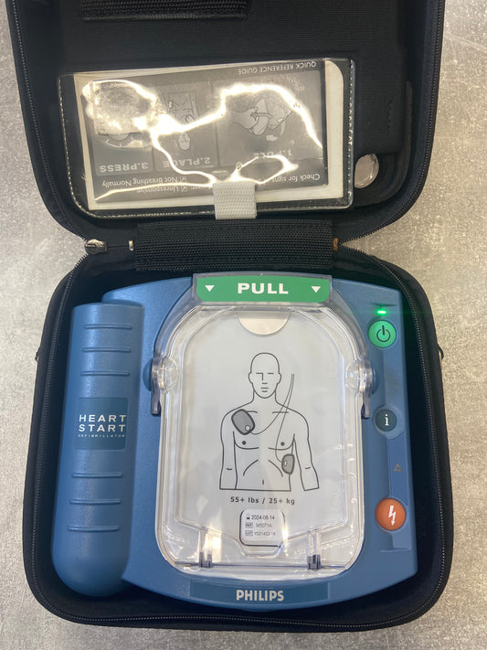 Pre-Owned, Philips Heartstart HS1 Defibrillator (With new battery & PAD's) - Semi Automatic