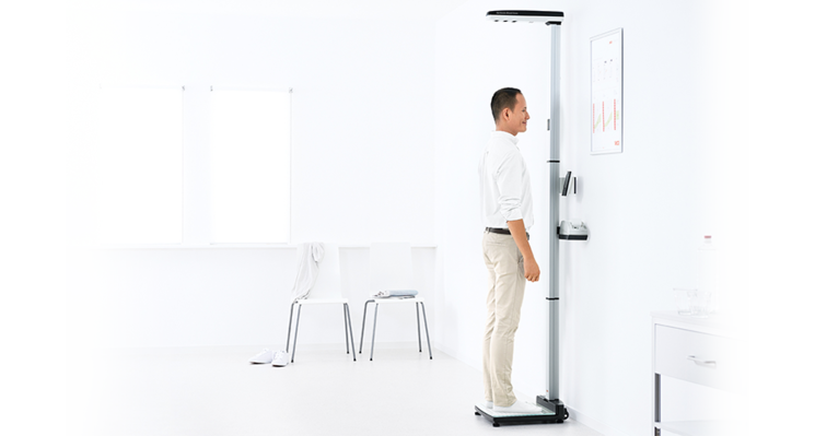 Seca 287 - Fully automated digital measurement station for weight, height, BMI with ultrasound height measurement, voice guidance & wireless connectivity - Class III