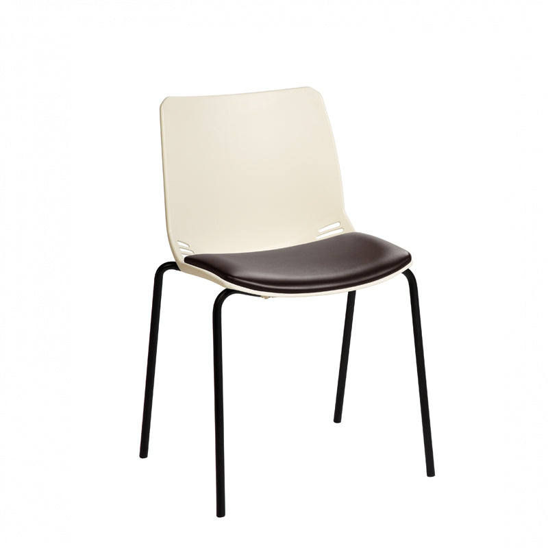 Sunflower - Neptune Visitor Chair with Black Vinyl Upholstered Seat Pad