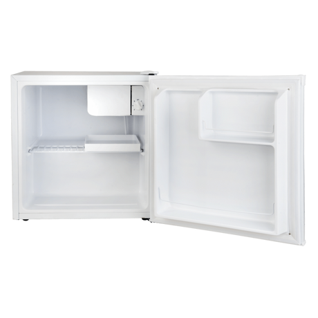Complete internal view of compact medical fridge 