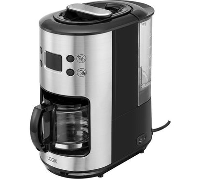 Bean to Cup Coffee Machine - Black & Stainless Steel