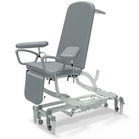 Seers - CLINNOVA Phlebotomy 2 Electric couch, electric back rest and gas assisted foot rest, classic base with wheel and switch options (265Kg SWL)
