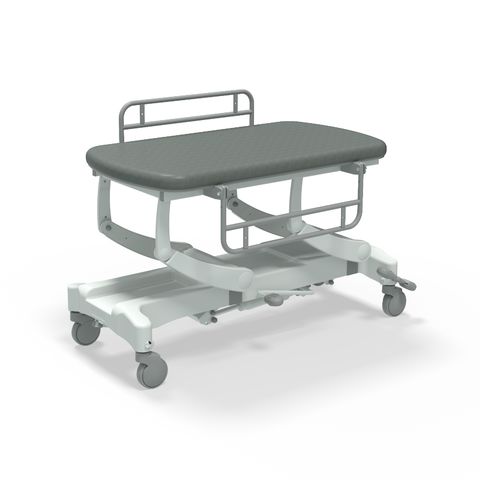 Seers - CLINNOVA Mobile Hygiene Hydraulic Table Small (125cm), incl. side support rails with wheel and base options (265Kg SWL)