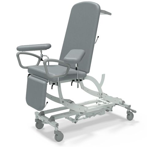 Seers - CLINNOVA Phlebotomy 1 Electric couch, gas assisted back and foot rest, classic base with wheel and foot switch options (265Kg SWL)