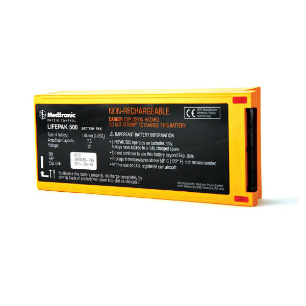 Physio Control Lifepak 500 AED Non-Rechargeable Lithium Battery