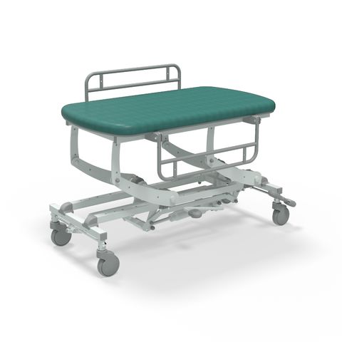 Seers - CLINNOVA Mobile Hygiene Hydraulic Table Small (125cm), incl. side support rails with wheel and base options (265Kg SWL)