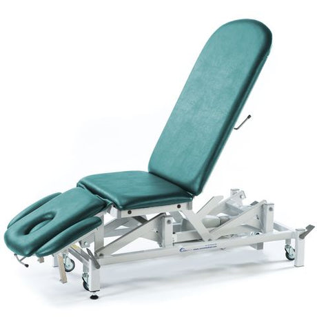 Seers - Therapy 3 Section Electric Couch, with plus head section and various switch options - aqua blue