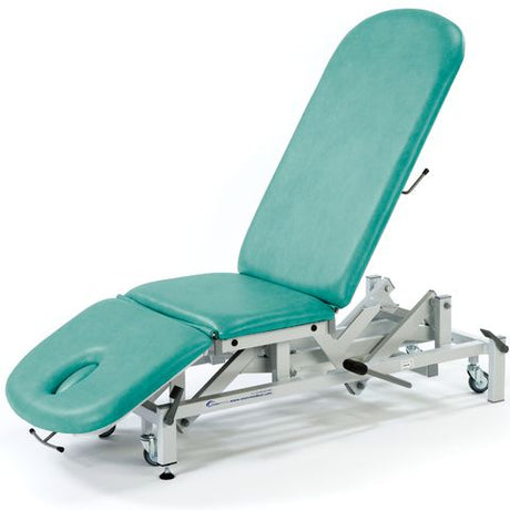 Seers - Therapy 3 Section Hydraulic Couch green - lowered 