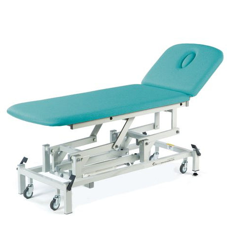 Seers - Therapy 2 Section Electric Couch, with basic head section and various switch options - aqua blue